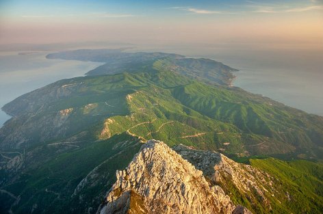 Το ανάγλυφο της Αθωνικής χερσονήσου.