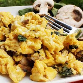 Omelette with Potatoes and Mushrooms