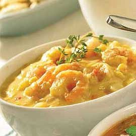 Potatoes in Oven with Shrimps