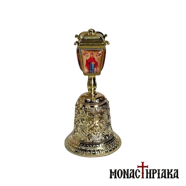 Metallic Bell with Theotokos Protector of Mount Athos
