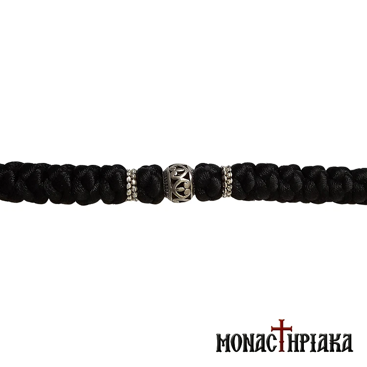 Μεταξωτό Κομποσκοίνι 100άρι με Μεταλλικές Χάντρες