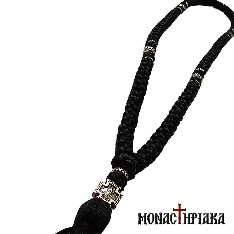 Μεταξωτό Κομποσκοίνι 100άρι με Μεταλλικές Χάντρες