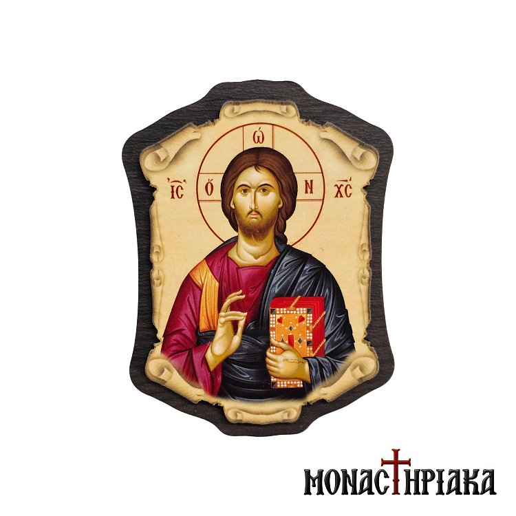 Wooden Magnet with Jesus Christ
