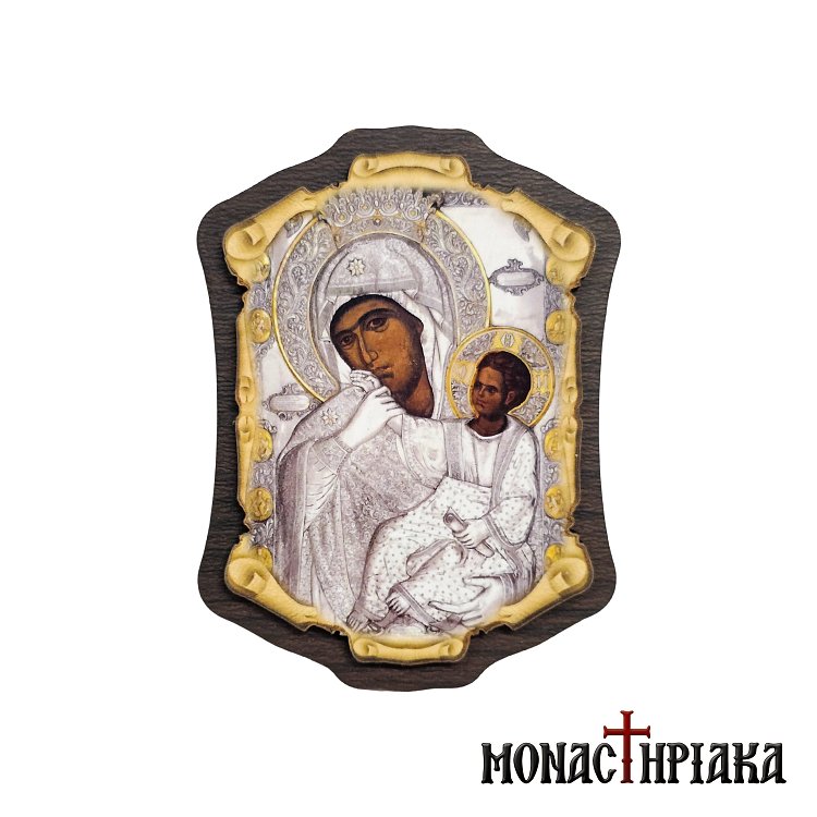 Wooden Magnet with Virgin Mary Paramythia