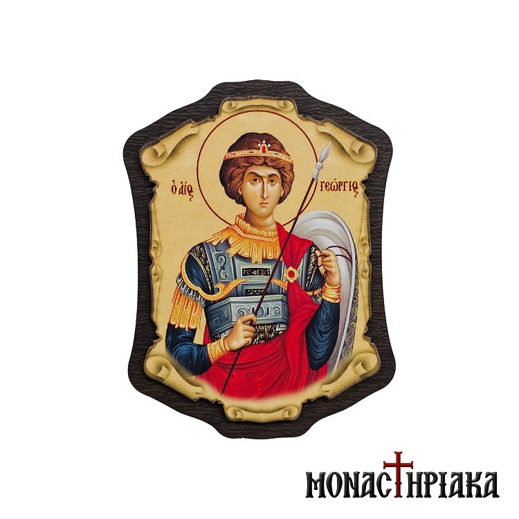 Wooden Magnet with Saint George