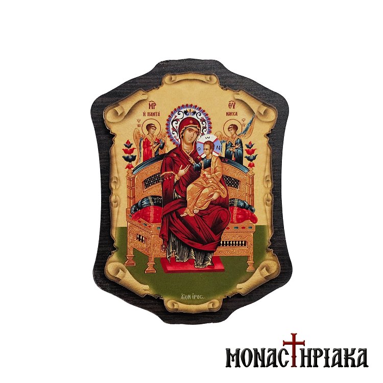 Wooden Magnet with Theotokos Pantanassa