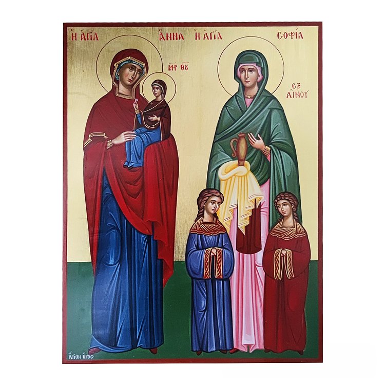 Saint Anne and Saint Sophia of Ainos, the Mother of Orphans