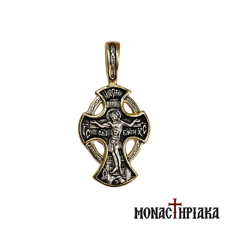Silver Cross with Virgin Mary Holy Belt