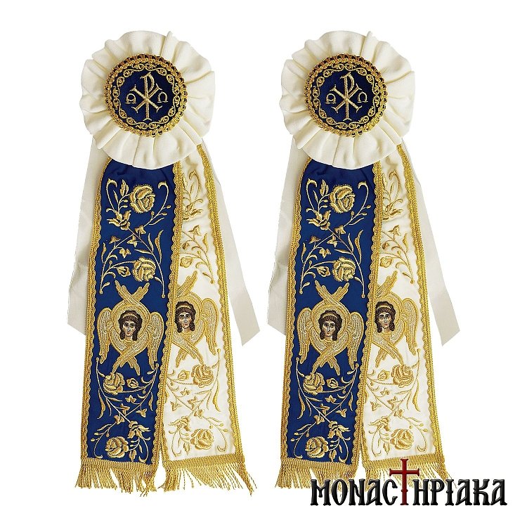 Adornment Ribbons Blue - White