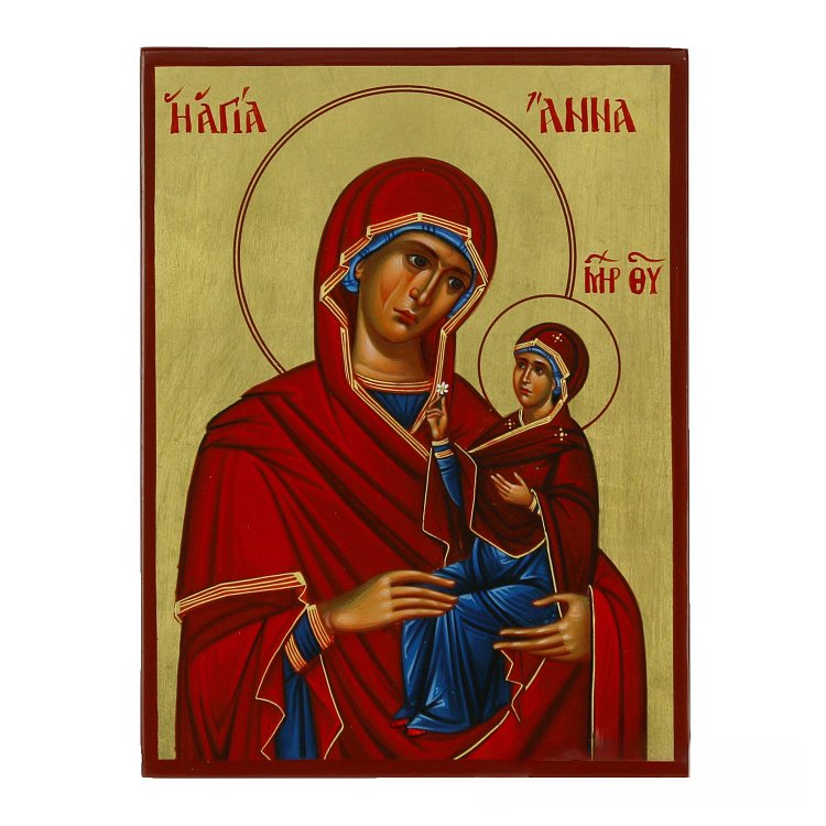 Handmade Hagiography with Saint Anne and the Virgin Mary