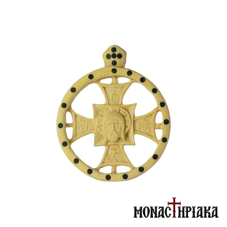 Small Wood Carved Encolpion “Holy Mandylion”