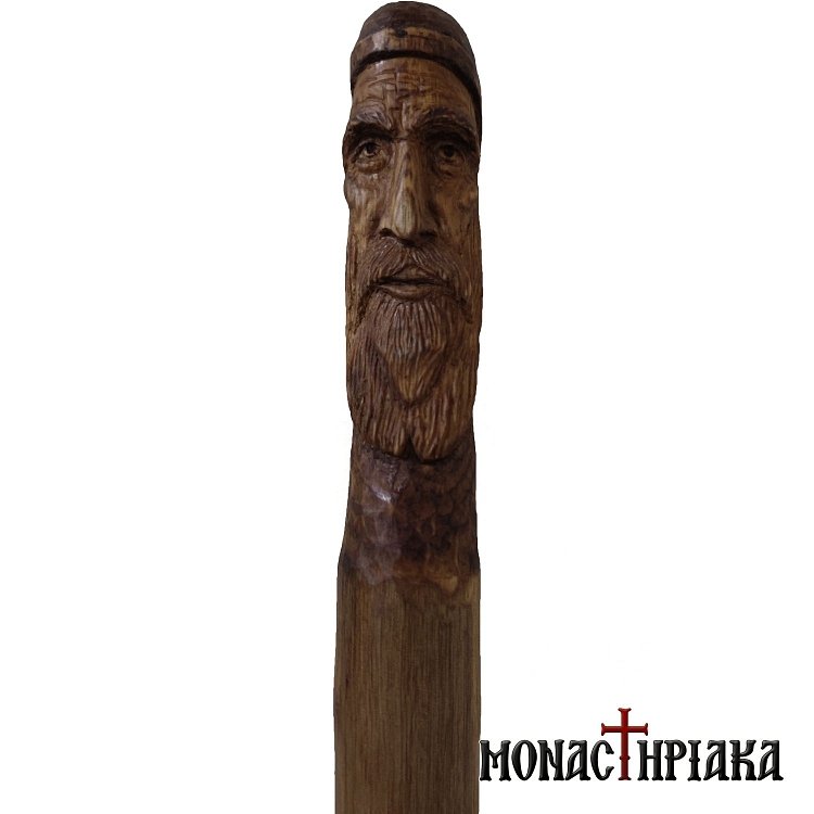 Μπαστούνι με Πρόσωπο Μοναχού