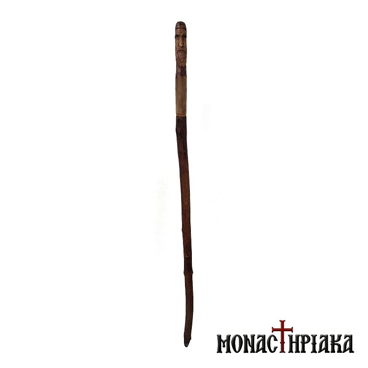 Μπαστούνι με Πρόσωπο Μοναχού