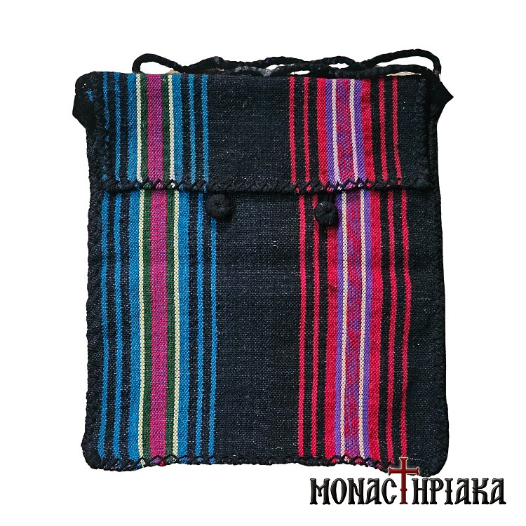Monk Handwoven Bag with Multicolored Design