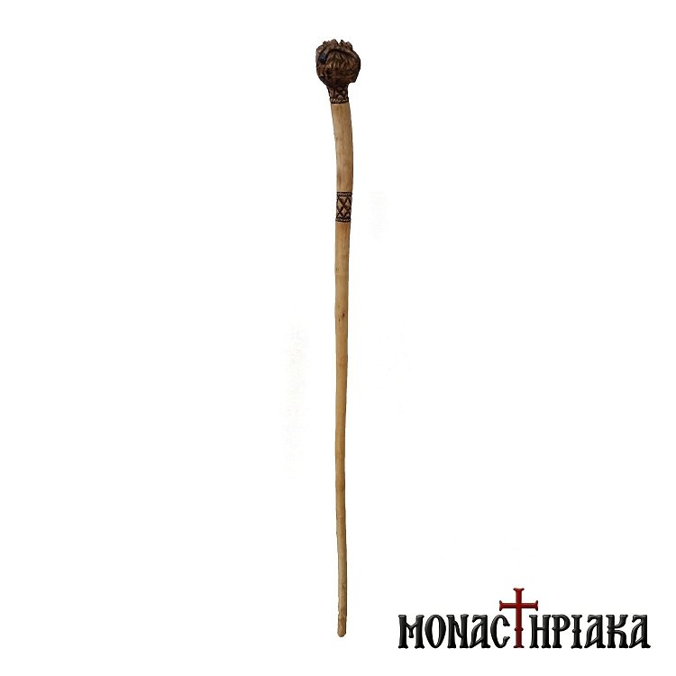 Walking Stick with Carved Bird Nest