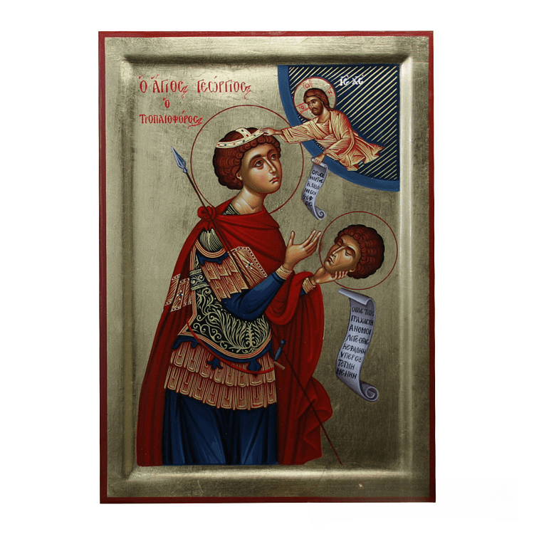 Αγιογραφία σε Ξύλο με τον Άγιο Γεώργιο τον Τροπαιοφόρο