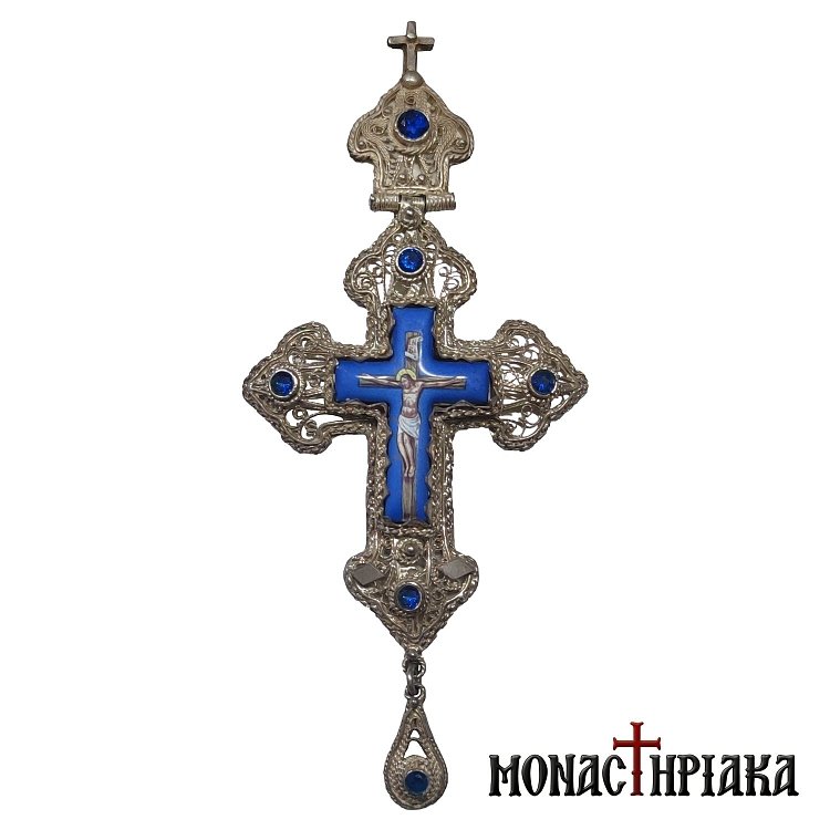 Handmade Silver Cross with Enamel