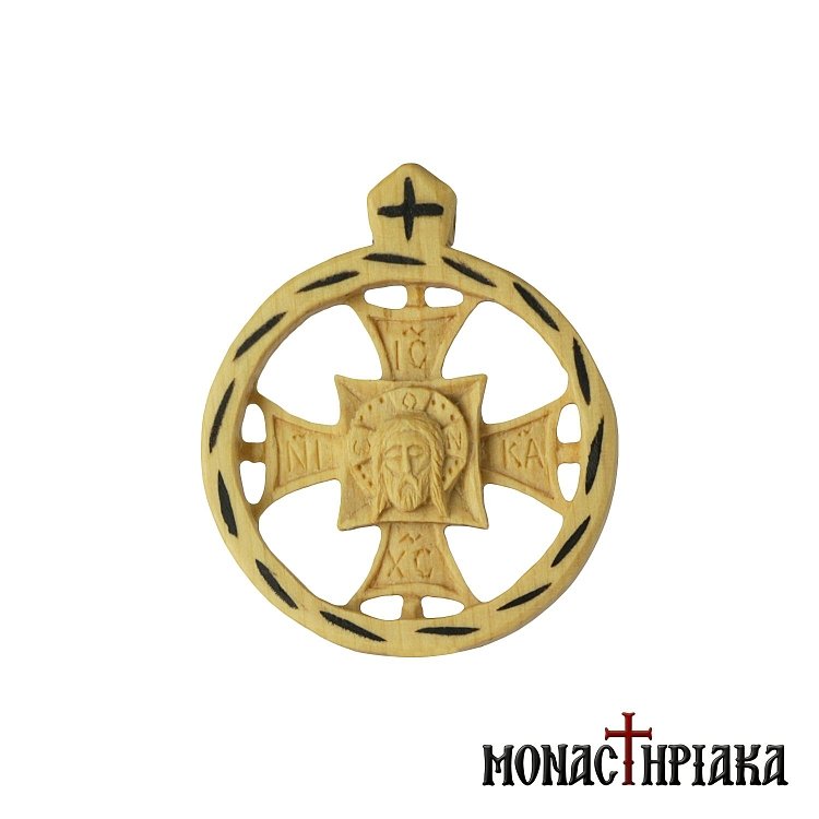 Small Wood Carved Encolpion “Holy Mandylion”