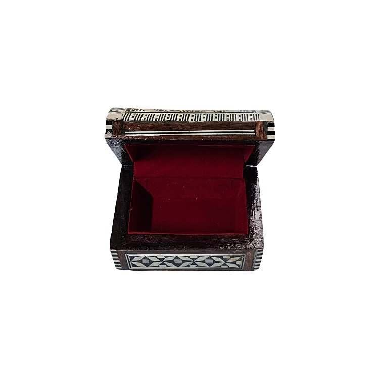 Rectangle Wooden Box with Geometric Patterns