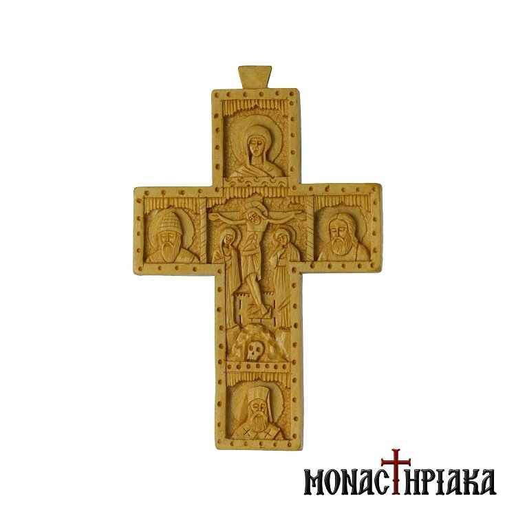 Multi-personal Collectible Wood Carved Cross