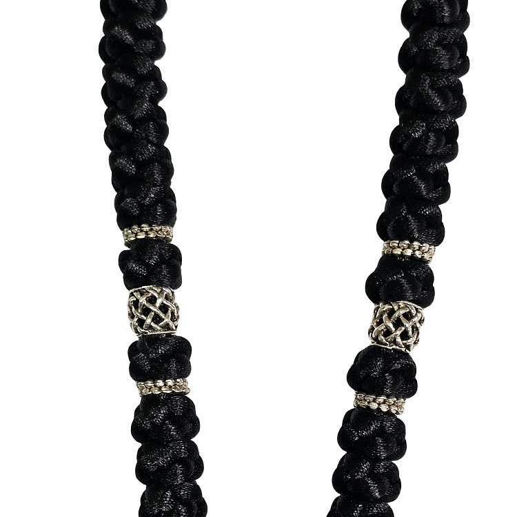 50knot Prayer Rope with Metallic Bead IC XC NIKA