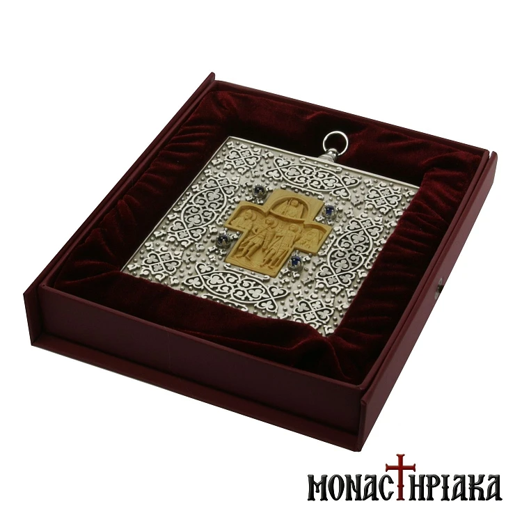 Hand Carved Wooden Cross | St. Demetrius - St. George - St. Paisios - St. Porphyrios