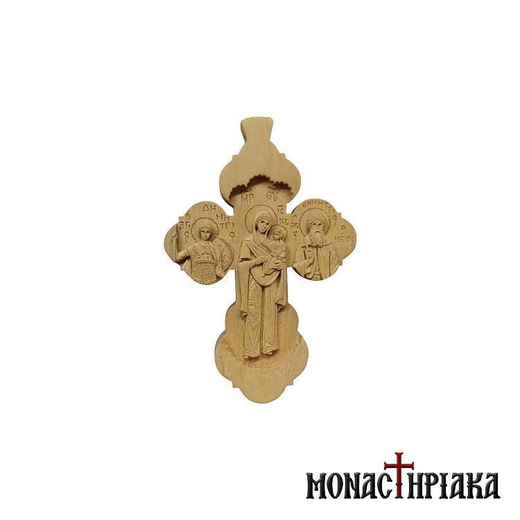Ξυλόγλυπτος Σταυρός | Παναγία Γλυκοφιλούσα| Άγιος Δημήτριος | Εσταυρωμένος