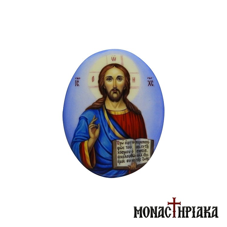 Enamel Jesus Blessing