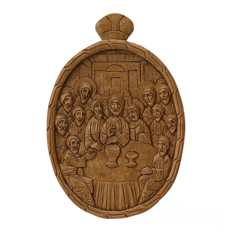 Wood Carved Encolpion "the Last Supper"
