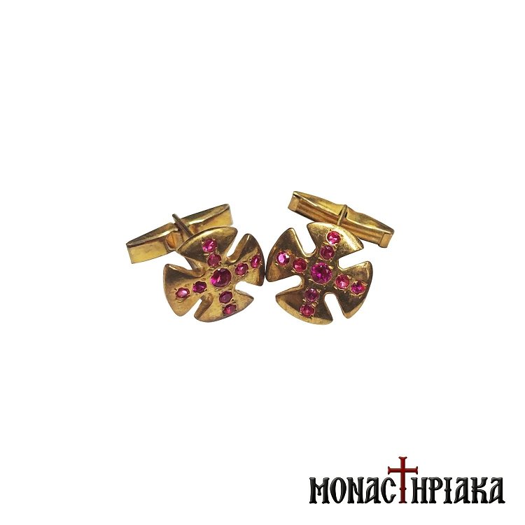 Silver Cufflinks in the Shape of the Cross