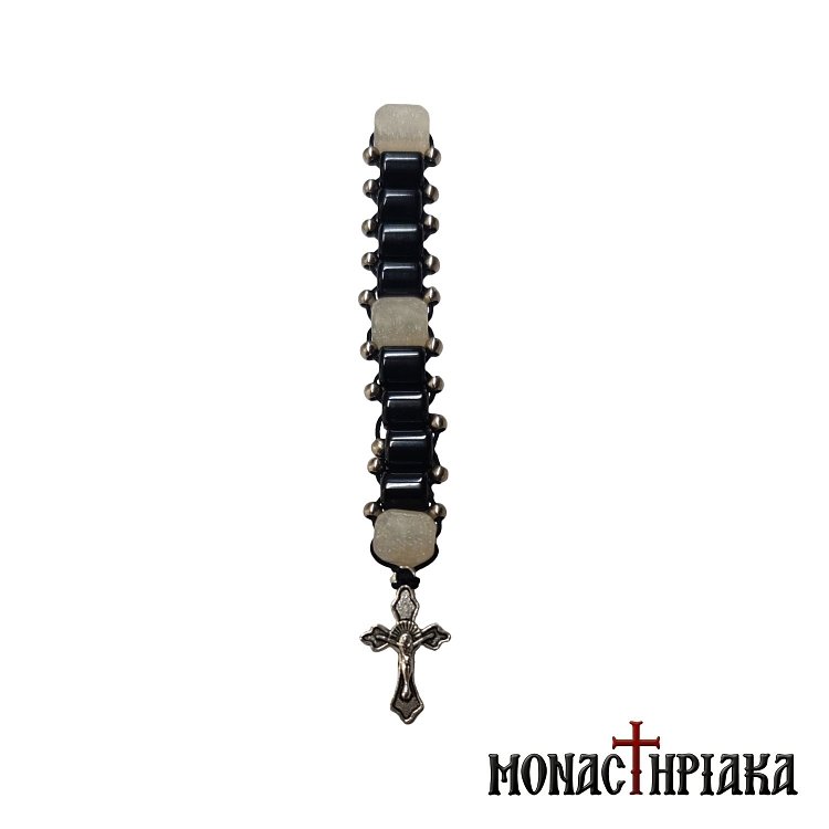 Prayer Rope with Black & White Beads