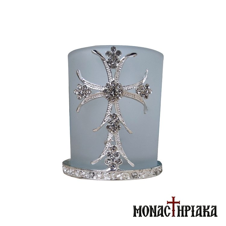 Standing Vigil Lamp with Cross