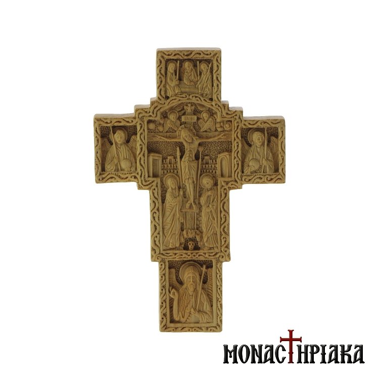 Multi-personal Cross with the Crucifix, Holy Trinity, St. John the Baptist, Archangels Michael & Gabriel