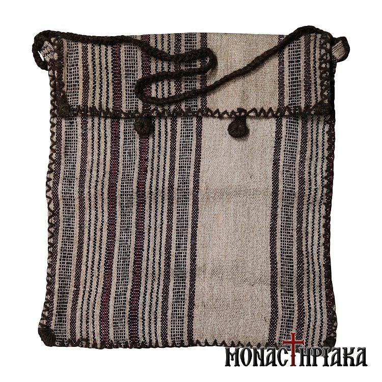 Monk Handwoven Bag with Brown Stripes