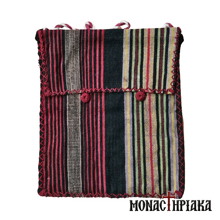Traditional Handwoven Bag with Multicolored Stripes