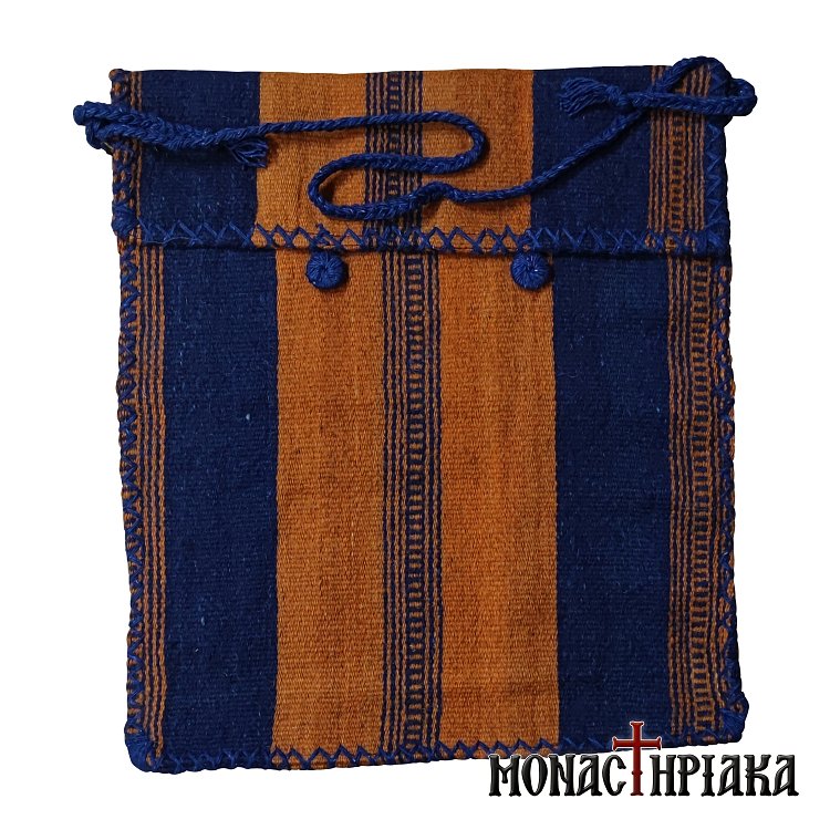 Monk Handwoven Bag with Blue Designs