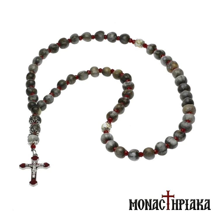 Κομποσκοίνι με Δάκρυα της Παναγίας 50άρι και Σταυρό