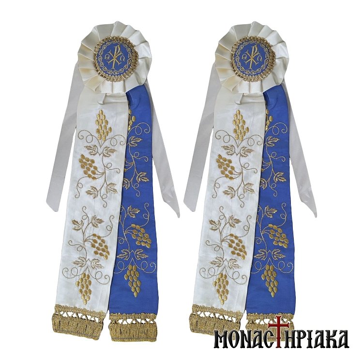 Adornment Ribbons White - Blue