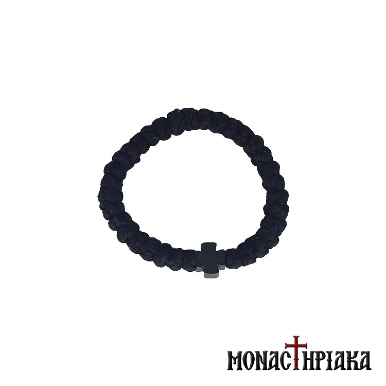 Wool Prayer Rope 33 Knots with Wooden Cross