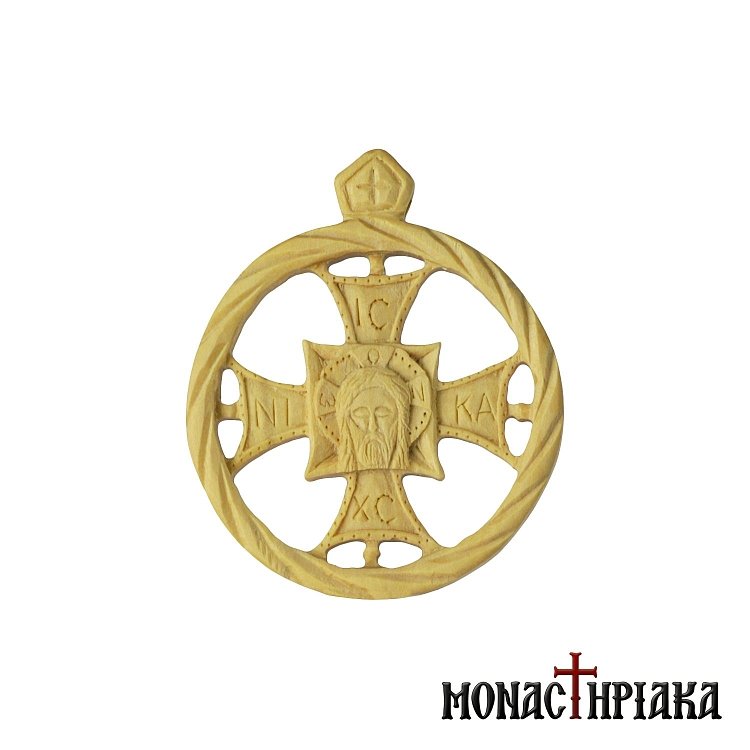 Small Wood Carved Encolpion “Holy Mandylion”