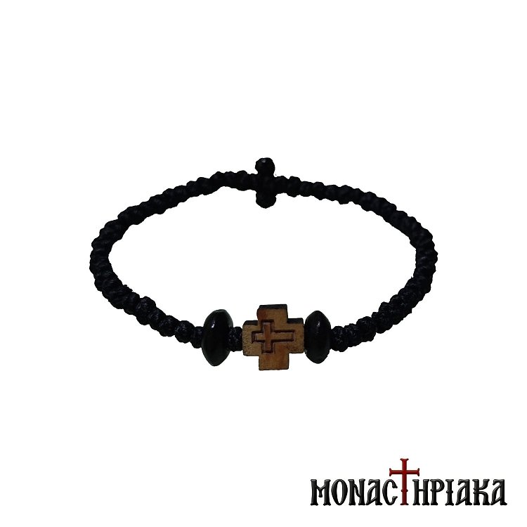 Κομποσκοίνι Μεταξωτό με Ξύλινο Σταυρό