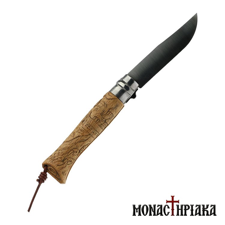 Clasp Knife Depicting a Prayer in Holy Mount Athos