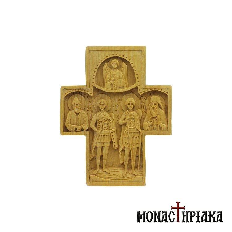 Wood Carved Multi-person Cross