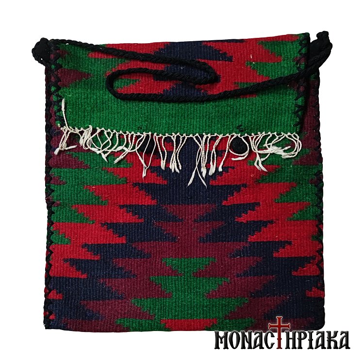 Traditional Handwoven Bag with Multicolored Patterns