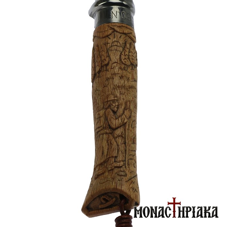 Clasp Knife Depicting a Prayer in Holy Mount Athos