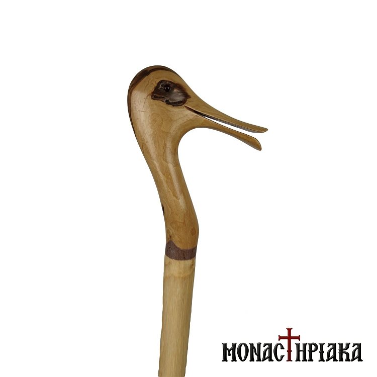 Walking Stick with Carved Decoration Duck