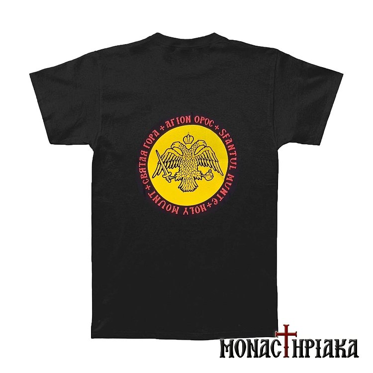 Black T-shirt for Men with Byzantine Eagle