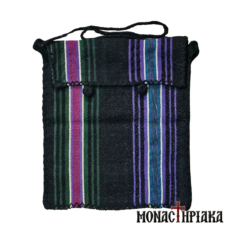 Handwoven Bag with Multicolored Stripes