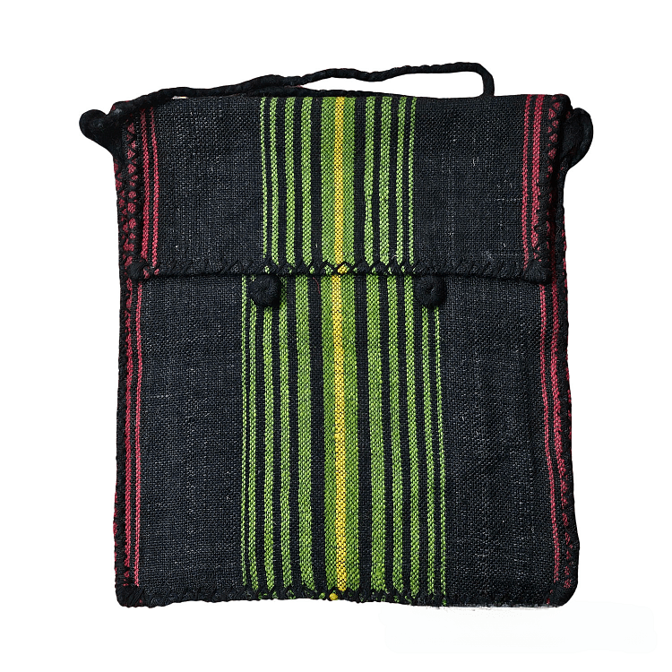 Μαύρο Καλογερικό Ταγάρι με Πράσινες Ρίγες