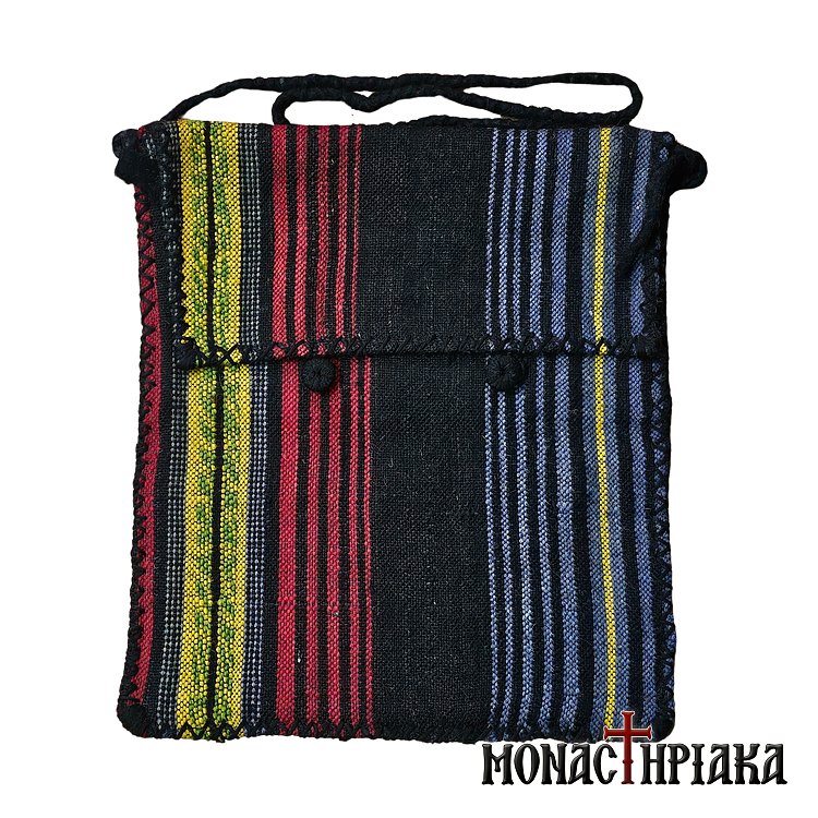 Handwoven Bag with Multicolored Stripes